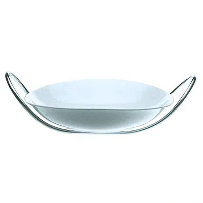 Mepra Fine China Risotto Bowl W/stand Due In Silver,china