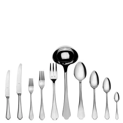 Mepra Flatware Set - 87 Pieces - Pewter In Silver