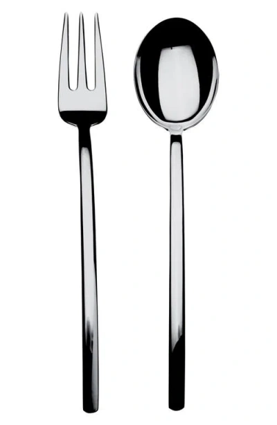 Mepra Fork & Spoon Serving Set In Silver