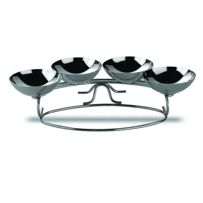 Mepra Four Bowl Sauce Set C: 11-7/8 oz In Silver