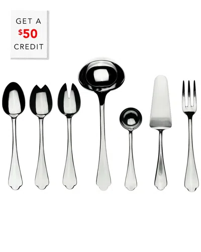 Mepra Full Serving 7pc Set With $50 Credit In Silver