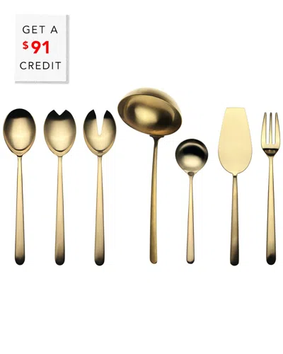 Mepra Full Serving 7pc Set With $91 Credit In Gold