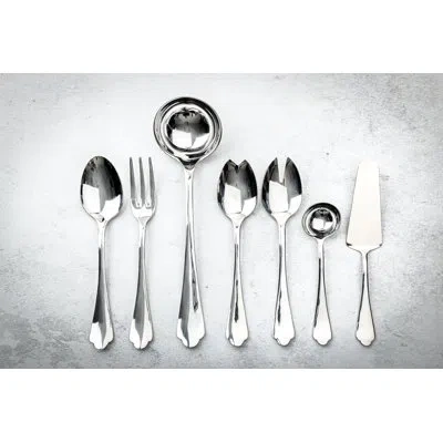 Mepra Full Serving Set 7pcs Dolce Vita Stainless Steel In Silver