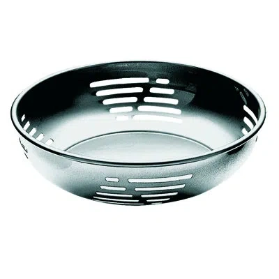 Mepra Gala Half Fretworked Serving Bowl, D: 8-5/8" C: 50-3/4 Oz. In Silver