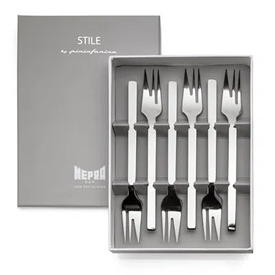 Mepra Gift Box 6 Cake Forks Stile Stainless Steel