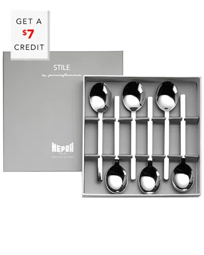 Mepra Gift Box 6pc Coffee Spoons With $7 Credit