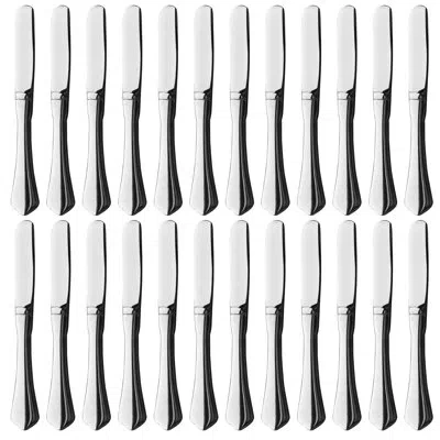 Mepra Ginevra Butter Knife - 24 Pieces - Stainless Steel In Silver