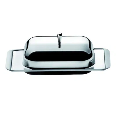 Mepra Giotto 18/10 Stainless Steel Butter Dish In Silver