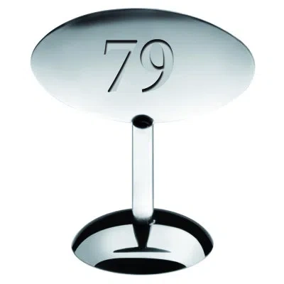 Mepra Giotto 18/10 Stainless Steel Table Number Stand In Silver