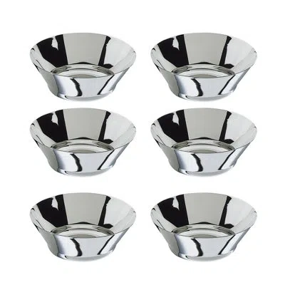 Mepra Giotto Fruit Salad Bowl 4.8" - 6 Pieces - Stainless Steel In Silver