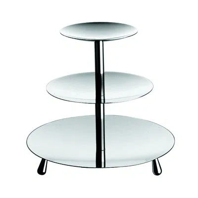 Mepra Giotto Stainless Steel Tiered Stand In Silver