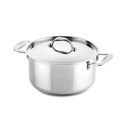 Mepra Glamour Diamond 18/10 Stainless Steel Pot In Silver
