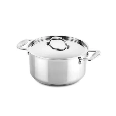 Mepra Glamour Diamond 18/10 Stainless Steel Pot In Silver