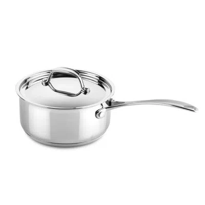 Mepra Glamour Diamond 3 Quarts 18/10 Stainless Steel Saucepan In Silver