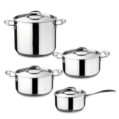 Mepra Glamour Diamond Kitchen Set - 8 Pieces - Stainless Steel In Silver
