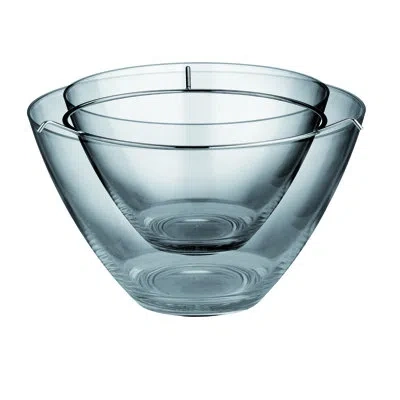 Mepra Glass Decorative Bowl - Set Of 2 In Clear