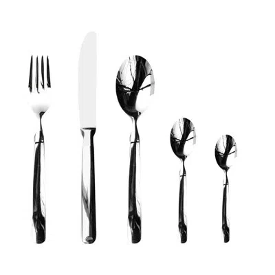 Mepra Goccia Flatware Set With Moka Spoons - 30 Pieces - Stainless Steel