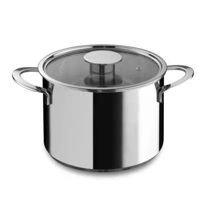 Mepra Gourmet 18/10 Stainless Steel Deep Pot In Silver