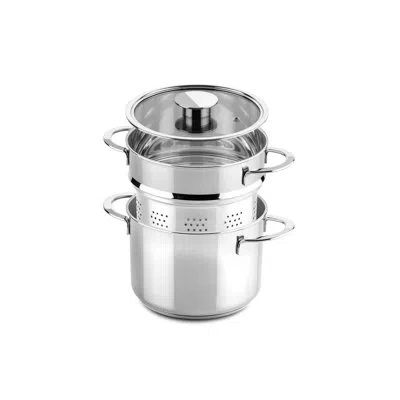 Mepra Gourmet 18/10 Stainless Steel Pasta Pot Insert In Silver
