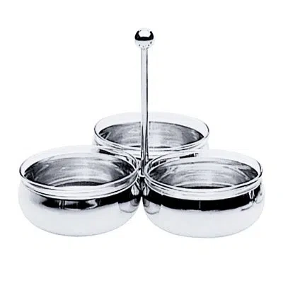 Mepra Hors Douevre Set W/crystal Creamer In Silver