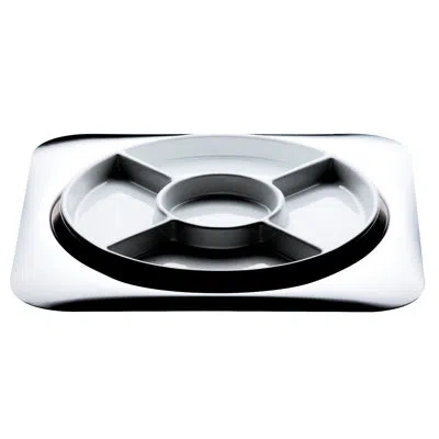 Mepra Hors-d'oeuvre Tray 5 Compartments In Silver