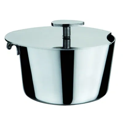 Mepra Immagina Sugar Bowl With Lid 7.5 oz - 6 Pieces - Stainless Steel In Silver
