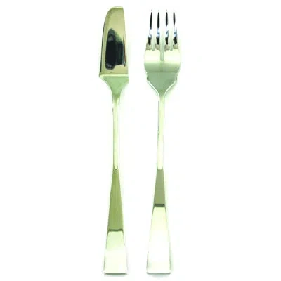 Mepra Italia Flatware Fish Set - 24 Pieces - Stainless Steel In Silver