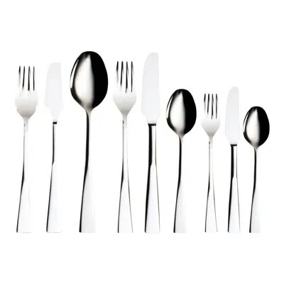 Mepra Italia Flatware Set - 54 Pieces - Stainless Steel In Silver