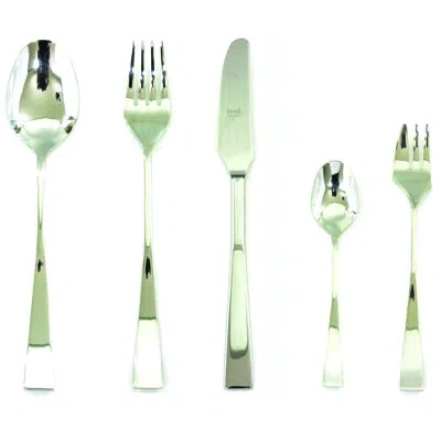 Mepra Italia Flatware Set With Cake Forks - 30 Pieces - Stainless Steel In Silver