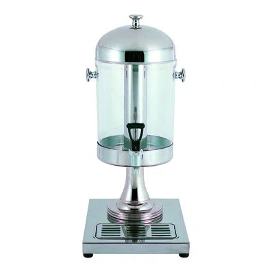 Mepra Juice Dispenser; Palace H: 22-7/8" Base: 10-1/4" X 13-3/4" 7 Quarts In Silver