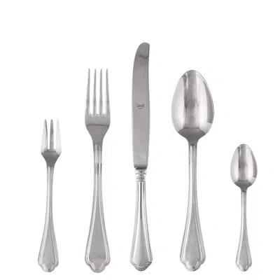 Mepra Leonardo Flatware Set With Cake Forks - 30 Pieces - Stainless Steel