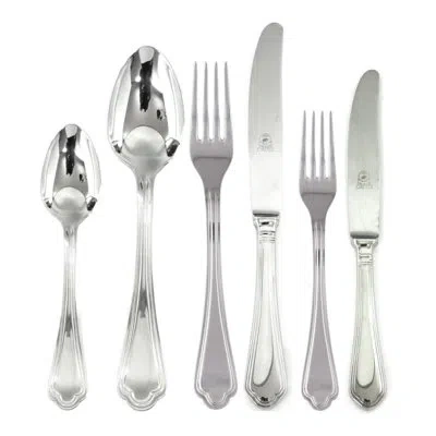 Mepra Leonardo Flatware Set With H/h Knives - 36 Pieces - Stainless Steel