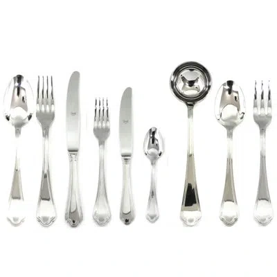 Mepra Leonardo Flatware Set With H/h Knives - 39 Pieces - Stainless Steel