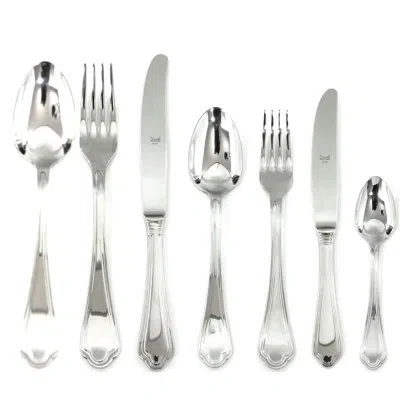 Mepra Leonardo Flatware Set With H/h Knives - 42 Pieces - Stainless Steel