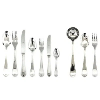 Mepra Leonardo Flatware Set With H/h Knives - 45 Pieces - Stainless Steel