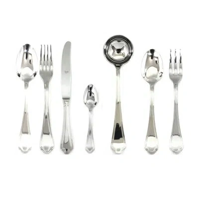 Mepra Leonardo Flatware Set With H/h Knives - 51 Pieces - Stainless Steel