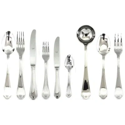 Mepra Leonardo Flatware Set With H/h Knives - 75 Pieces - Stainless Steel