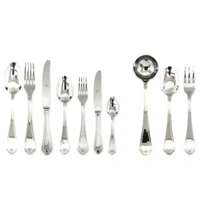 Mepra Leonardo Flatware Set With H/h Knives - 87 Pieces - Stainless Steel