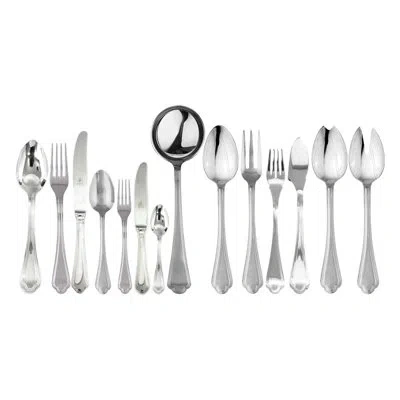 Mepra Leonardo Flatware Set With H/h Knives (configuration P) - 113 Pieces - Stainless Steel