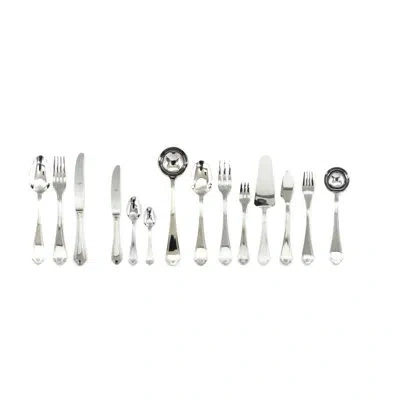 Mepra Leonardo Flatware Set With H/h Knives (configuration S) - 113 Pieces - Stainless Steel