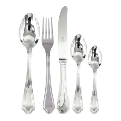 Mepra Leonardo Flatware Set With Moka Spoon And H/h Knives - 30 Pieces - Stainless Steel