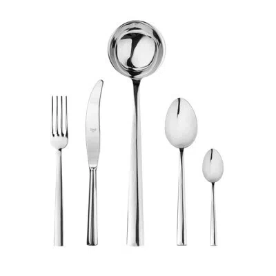 Mepra Levantina Flatware Set - 49 Pieces - Stainless Steel In Silver