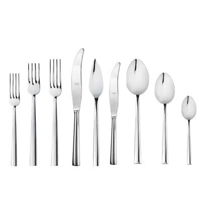 Mepra Levantina Flatware Set - 54 Pieces - Ice In Silver