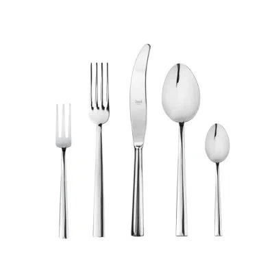 Mepra Levantina Flatware Set With Cake Forks - 30 Pieces - Ice In Silver