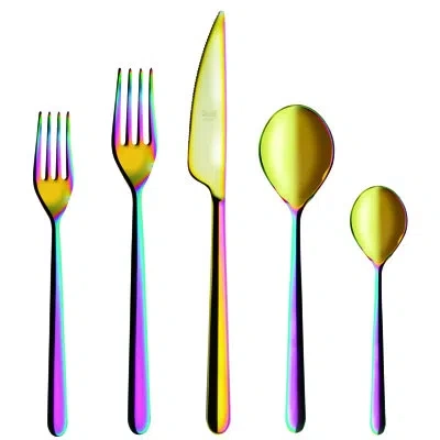 Mepra Linea 5 Pcs Place Setting Rainbow Irridescent