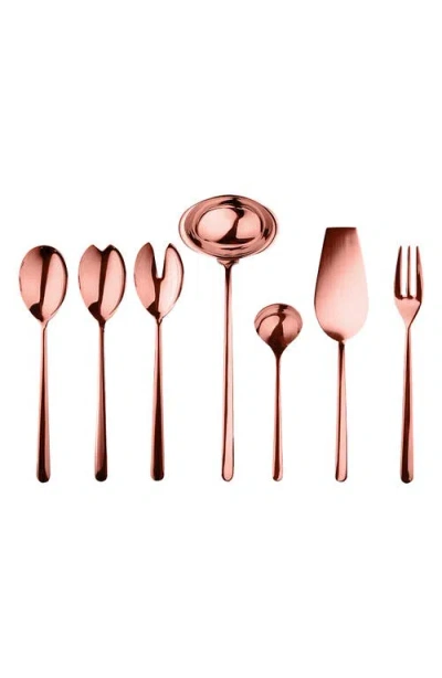 Mepra Linea 7-piece Place Serving Set In Metallic