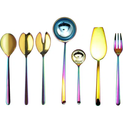 Mepra Linea 7-piece Place Serving Set In Multi