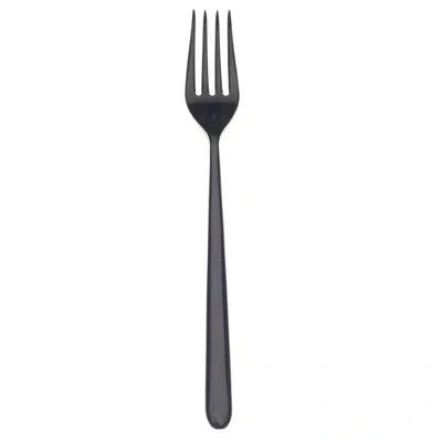 Mepra Linea Dessert Fork - 12 Pieces In Oro-nero