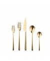 Mepra Linea Flatware Set, 20 Pieces In Gold-tone