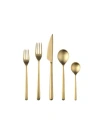 Mepra Linea Ice Oro 20-piece Flatware Set In Gold-tone